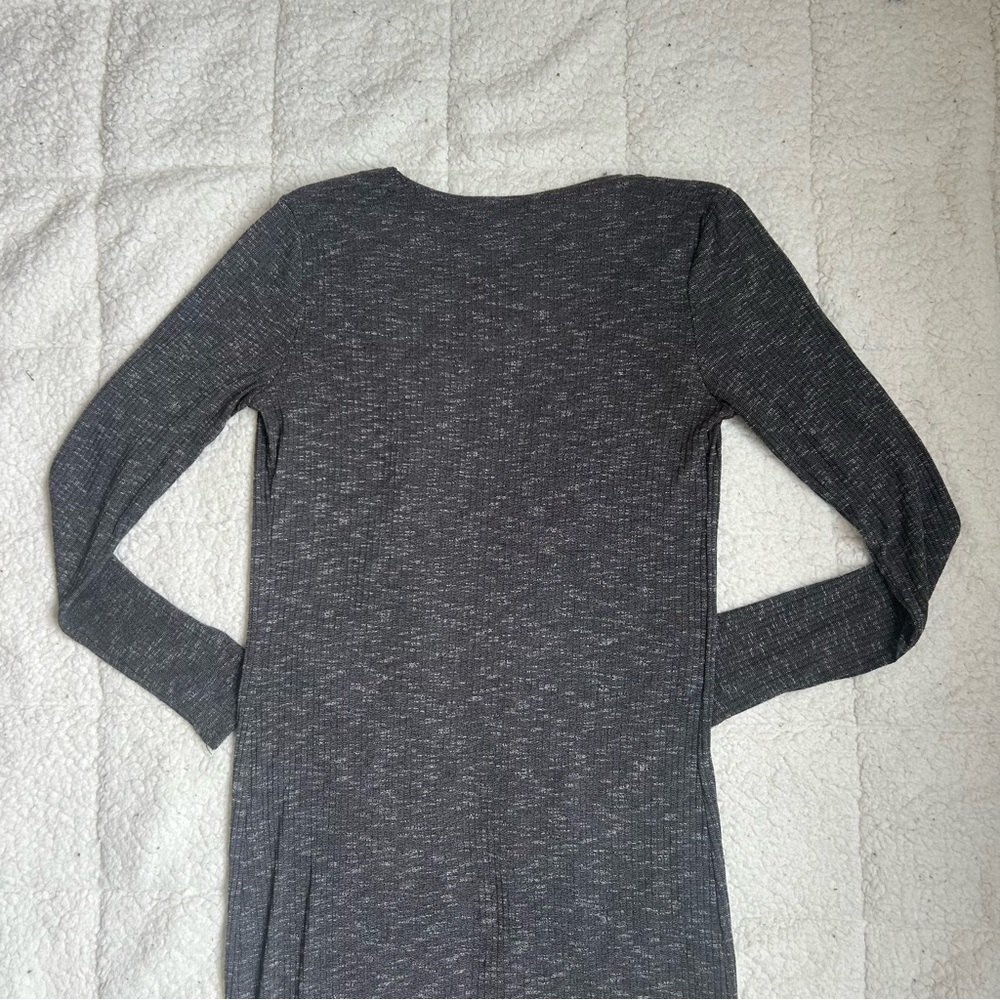 STREETWEAR SOCIETY- Long Grey Cardigan Sweater - Picture 10 of 12